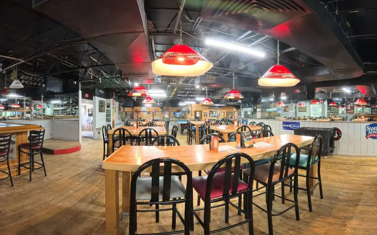 Cadillac Ranch main bar and dining area in Southington — still from the 360° tour